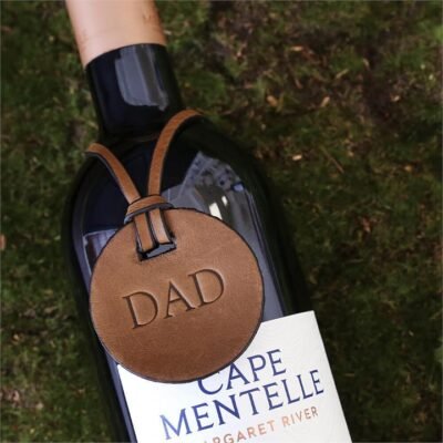 Dad Leather Bottle Tag