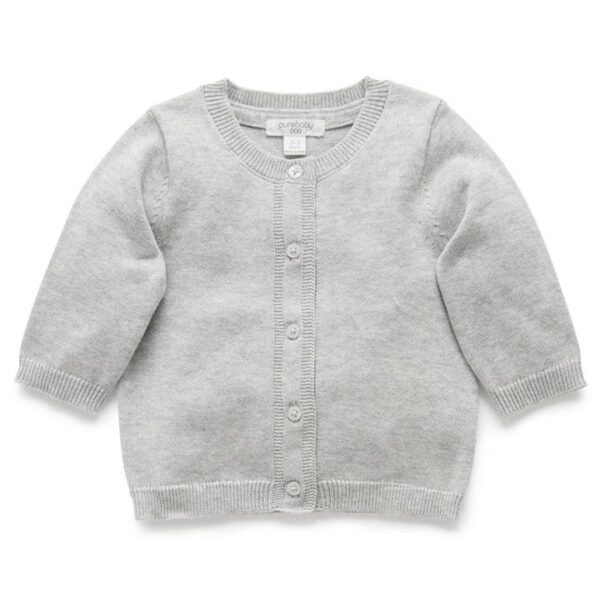 Purebaby Grey Essentials Cardigan