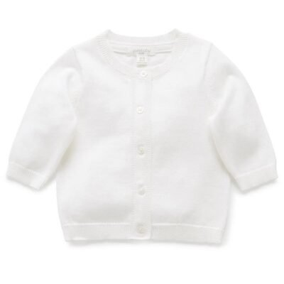 Purebaby White Essentials Cardigan