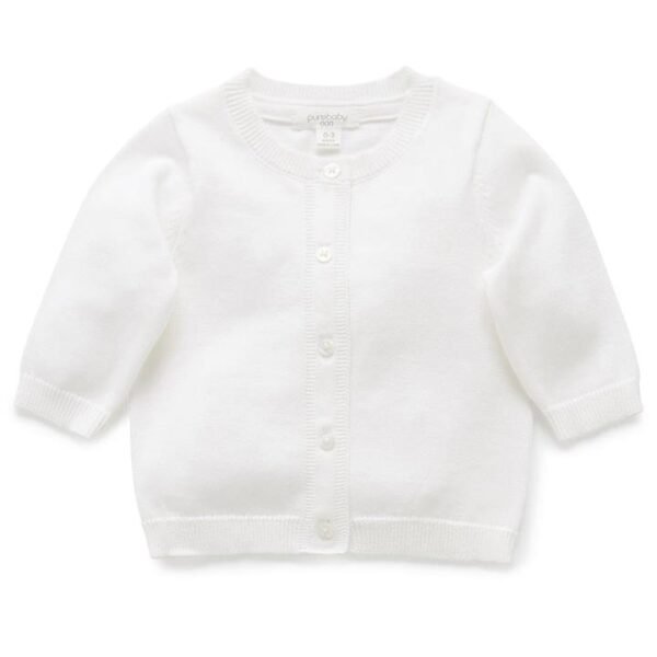 Purebaby White Essentials Cardigan