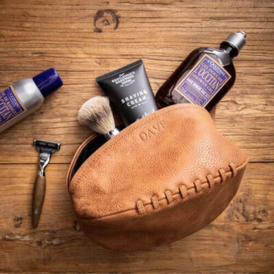Men's Cambridge Leather Footy Wash Bag
