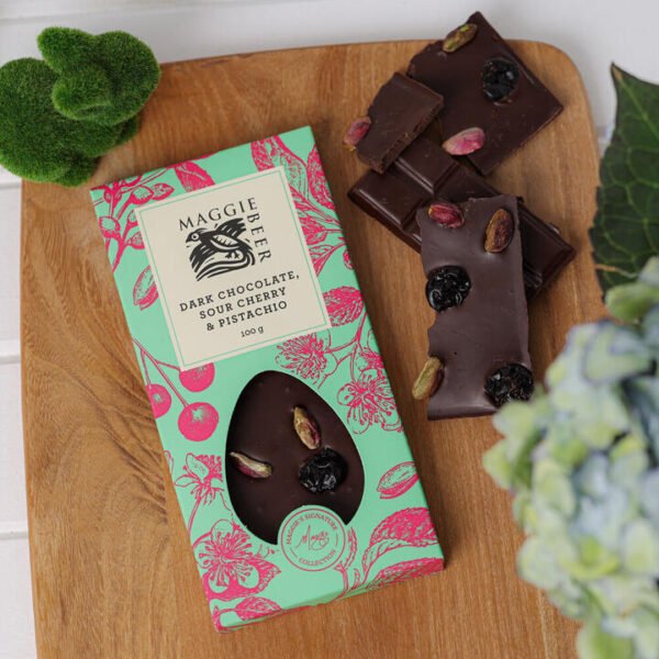 Maggie Beer Dark Chocolate, Sour Cherry & Pistachio Easter Block