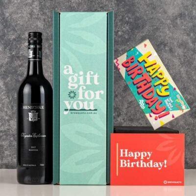 Birthday Wine  Chocolate Hamper - Shiraz - Wine Gift Basket Perfect for Any Occasion | Brewquets Australia