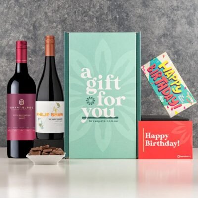 Birthday Duo Wine Hamper - Duo White Sauvignon Blanc  Chardonnay - Wine Gift Basket Perfect for Any Occasion | Brewquets Australia