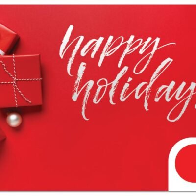 Happy Holidays Red Gift Card