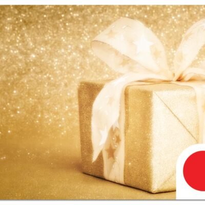 Gold Gift Box Gift Card