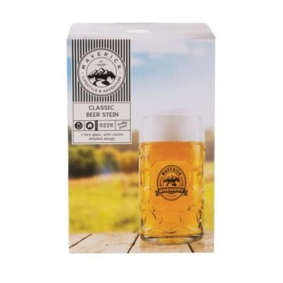 Maverick 1L Classic Glass Beer Stein Clear 105x105x20cm